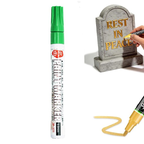 Quick Dry Gravestone Paint Pen 3mm Tip Stone Paint Marker for Drawing Writing on Gravestones Tombstone Versatile Outdoor Labeling Pen,Weatherproof