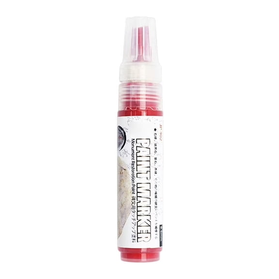Quick Dry Gravestone Paint Pen 3mm Tip Waterproof Stone Paint Marker for Tombstone Writing Drawing Graveyard Memorial Use Red Oil-Based Ink