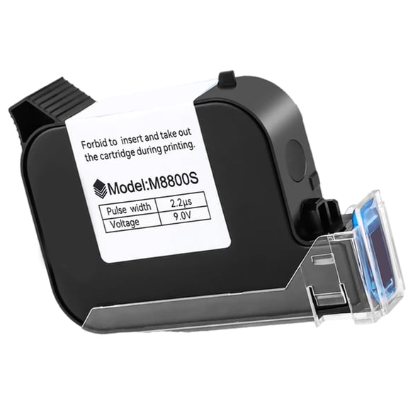 Quick Dry Ink Cartridge M8800S Handheld Inkjet Printer for Paper Fabric Plastic Compatible (Black)