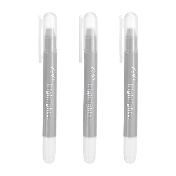 Quick Dry Liner Highlighters, 3 PCS Twistable Fluorescent Solid Highlighter Markers for Home Office Supplies Paperwork Writing Painting Organizing Coloring, Deep Grey