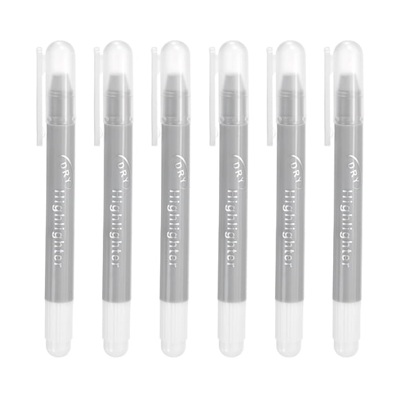 Quick Dry Liner Highlighters, 6 PCS Twistable Fluorescent Solid Highlighter Markers for Home Office Supplies Paperwork Writing Painting Organizing Coloring, Deep Grey