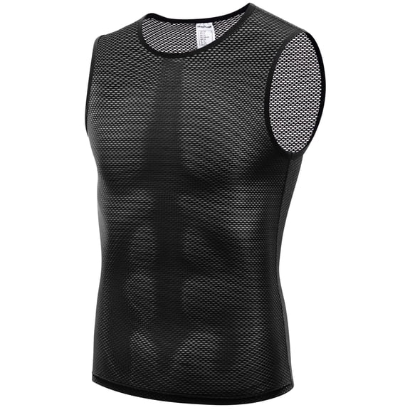 QUALICOS Quick Dry Men's Cycling Base Layer Sleeveless Biking Jersey Bicycle Tops Sports Vest Breathable Bike Undershirt
