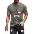 thumbnail image 1 of Quick-Dry Men's USA Flag Stars Graphic Tee - Moisture-Wicking Short Sleeve Top, Lightweight Hiking Shirt for Summer Outdoor & Patriotic Holidays, 1 of 5