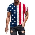 thumbnail image 1 of Quick-Dry Men's USA Patriotic Shirt - Moisture-Wicking Funny Graphic Tee, Lightweight Crew Neck Summer Blouse for Outdoor Events & Sports, 1 of 5