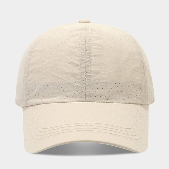 Quick Dry Mesh Baseball Cap, Breathable Sport Running Hat for Men and Women, Adjustable Sun Hat for Hiking, Cycling, Fishing, and Outdoor Activities Beige