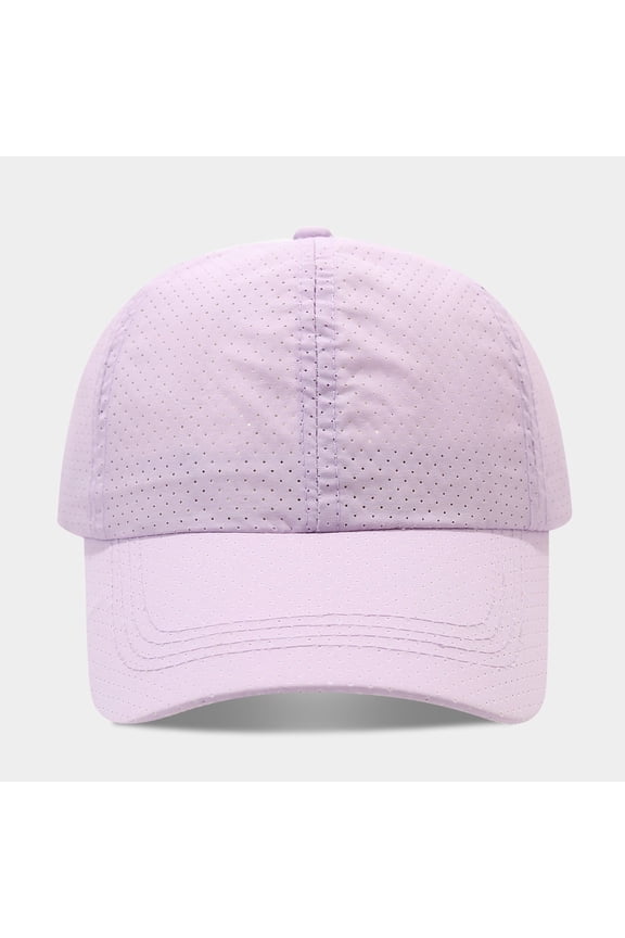 Quick Dry Mesh Baseball Cap, Breathable Sport Running Hat for Men and Women, Adjustable Sun Hat for Hiking, Cycling, Fishing, and Outdoor Activities Light Violet