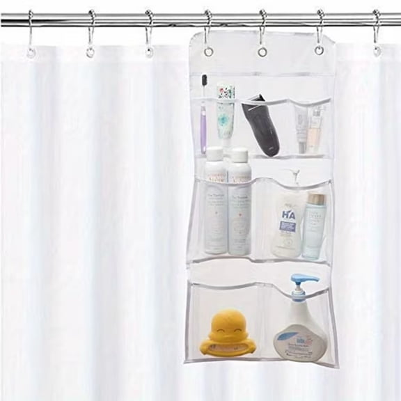 Quick-Dry Mesh Shower Caddy with 6 Pockets for Bathroom Storage, Travel Toiletry Organizer, and Gym Shower Bag