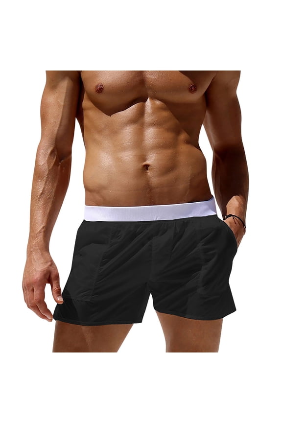Quick Dry Mesh Swim Trunks Men Sheer See Through Board Shorts No Lining Beach Surfing Lightweight Swimwear Pants