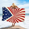 thumbnail image 1 of Quick Dry Microfiber Beach Towel 4th of July USA Independence Day Star Striped Print Soft Large Beach Towels Multipurpose for Summer Beach, Pool, Gym and Spa (30" x 60"), 1 of 4