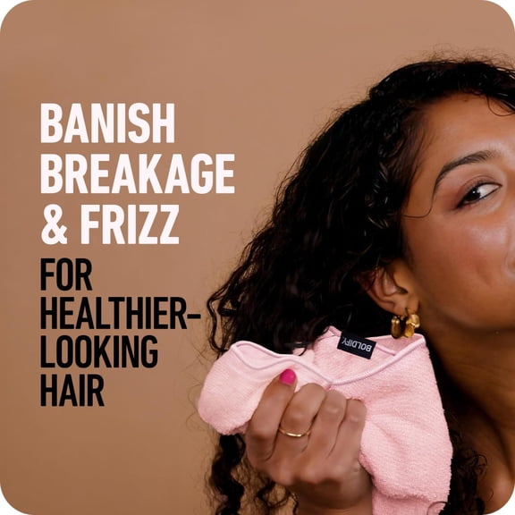 Quick Dry Microfiber Towel Wrap for Women - for Thin and Curly Hair - Anti Frizz Plopping Towel, Fast Drying Turban - Pink