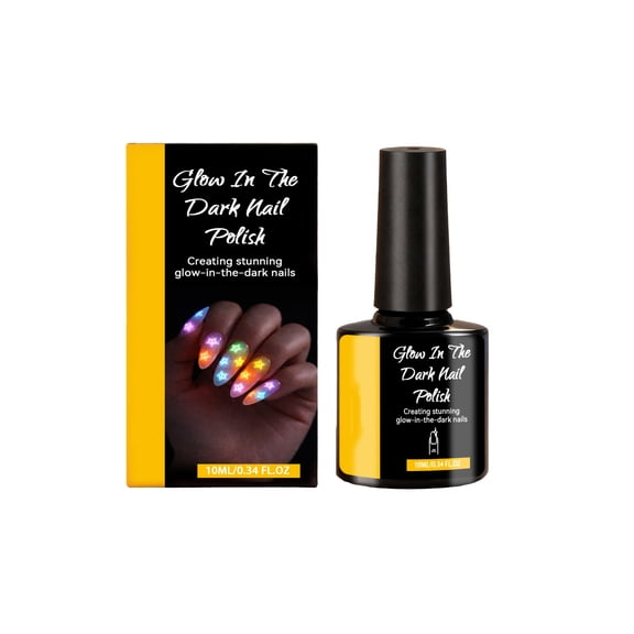 Quick Dry Nail Polish,Spring Nail Polish,Nail Polish,Glow in the Dark Gel Nail Polish, Luminous Fluorescent Neon Colours, Glow in the Dark Effect, Home Salon Manicure for DIY Nail Art(Yellow)