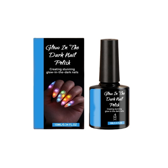 Quick Dry Nail Polish,Spring Nail Polish,Nail Polish,Glow in the Dark Gel Nail Polish, Luminous Fluorescent Neon Colours, Glow in the Dark Effect, Home Salon Manicure for DIY Nail Art(Blue)
