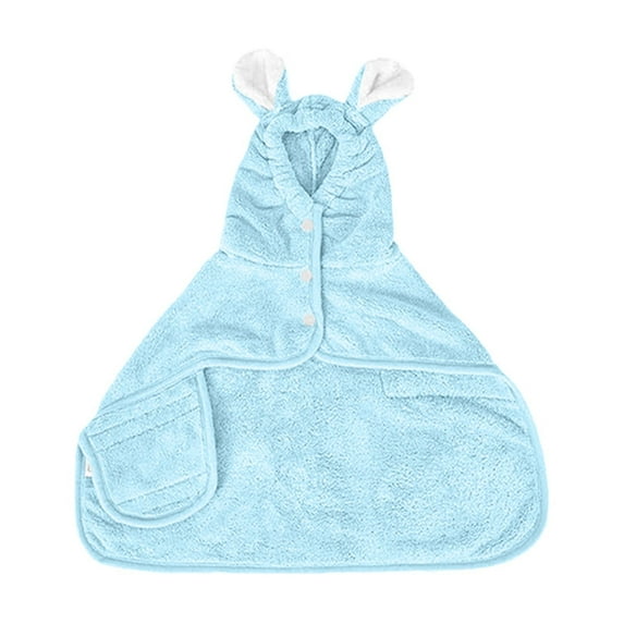 Quick Dry Pet Bathrobe and Towel with Hood Coral Absorbent Robe for Dogs Cats Post Bath Pool Beach Drying Small Medium Large