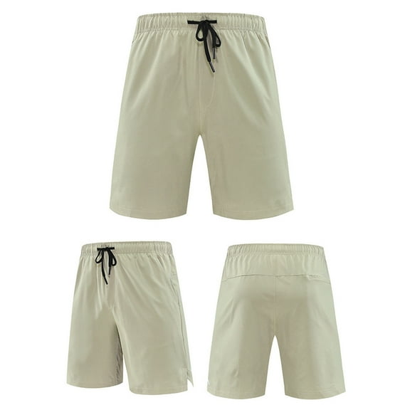 Quick Dry Running Shorts Men Cheap Shorts for Men, Mens Quick Dry Shorts Mens Gym Clothes Sport Clothes for Men Short Gym Shorts, Khaki, M