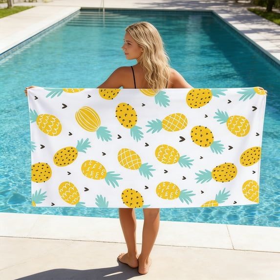 Quick Dry Sand Proof Beach Towel - 55x27.5in Lightweight Microfiber Travel Towel, Multi-Purpose for Swimming Pool, Gym, Sports, Camping Blanket, Compact Portable