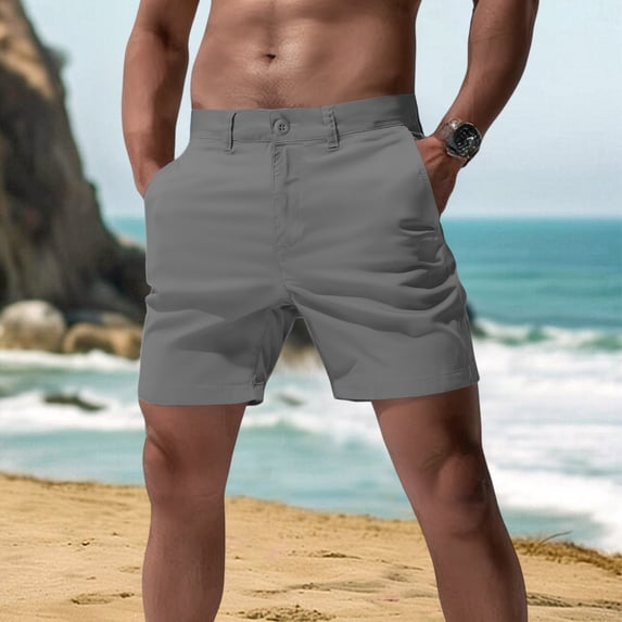 Quick Dry Shorts for Men Active Athletic Lightweight Breathable 3 Inch Running Jogging Workout Gym Shorts Gray L