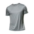 thumbnail image 1 of Quick Dry Sports Shirts for Men, Solid Athletic Running Gym Workout Short Sleeve Tee Tops (4XL), 1 of 5