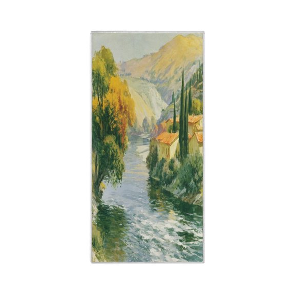 Quick Dry Sports Towel 30 x 15 Inch Absorbent Lightweight Bath Towel Portable & Easy to Store Rural River Valley Artwork