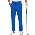 thumbnail image 1 of Quick Dry Straight Leg Trousers for Men Golf Dress Pants Slim Fit Casual Work Bottoms Blue S, 1 of 8