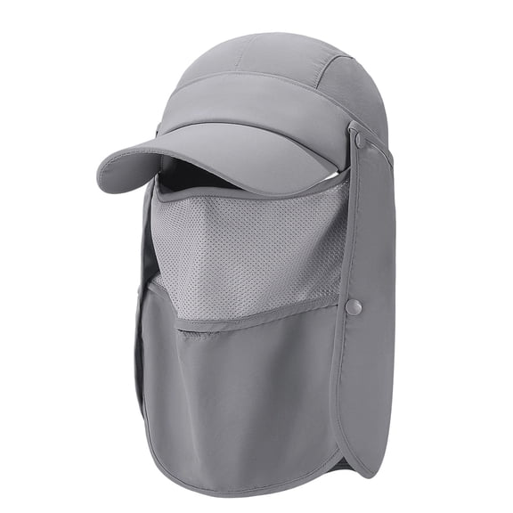Quick Dry Sun Hats for Men UV Protection Baseball Cap with Remova Face Neck Flap Breatha Summer Balaclava