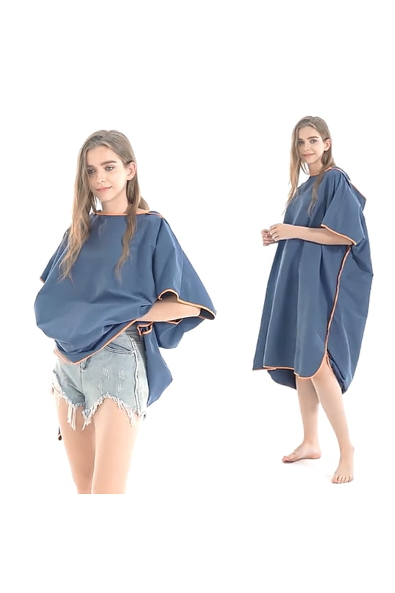 Quick Dry Surf Poncho Changing Towel Robe Hoodie for Adults Men Women,Microfiber Beach Wetsuit Tops Surfing Swimming Bathing Parka -One Size Fits All
