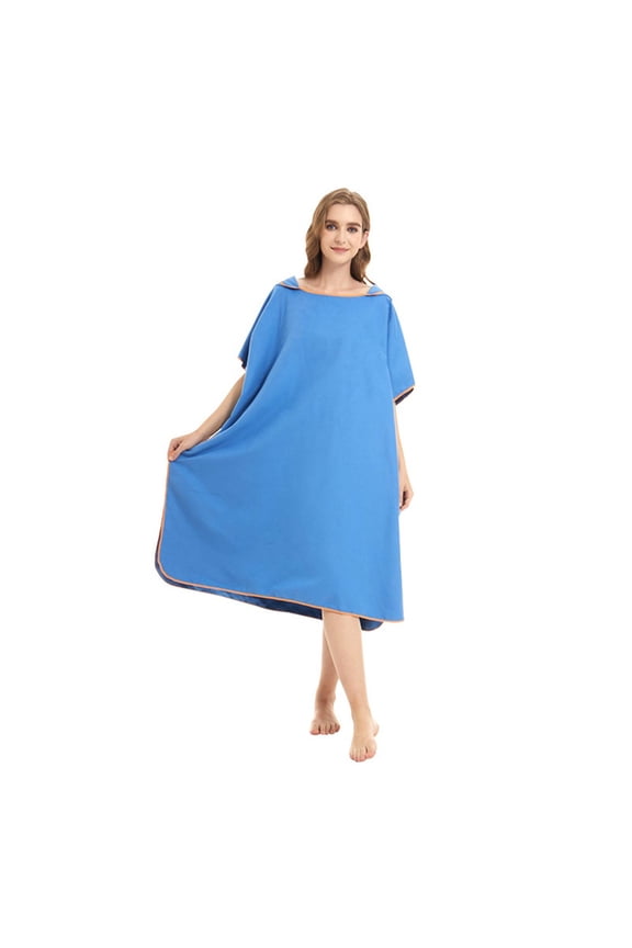 Quick Dry Surf Poncho Changing Towel Robe Hoodie for Adults Men Women,Microfiber Beach Wetsuit Tops Surfing Swimming Bathing Parka -One Size Fits All