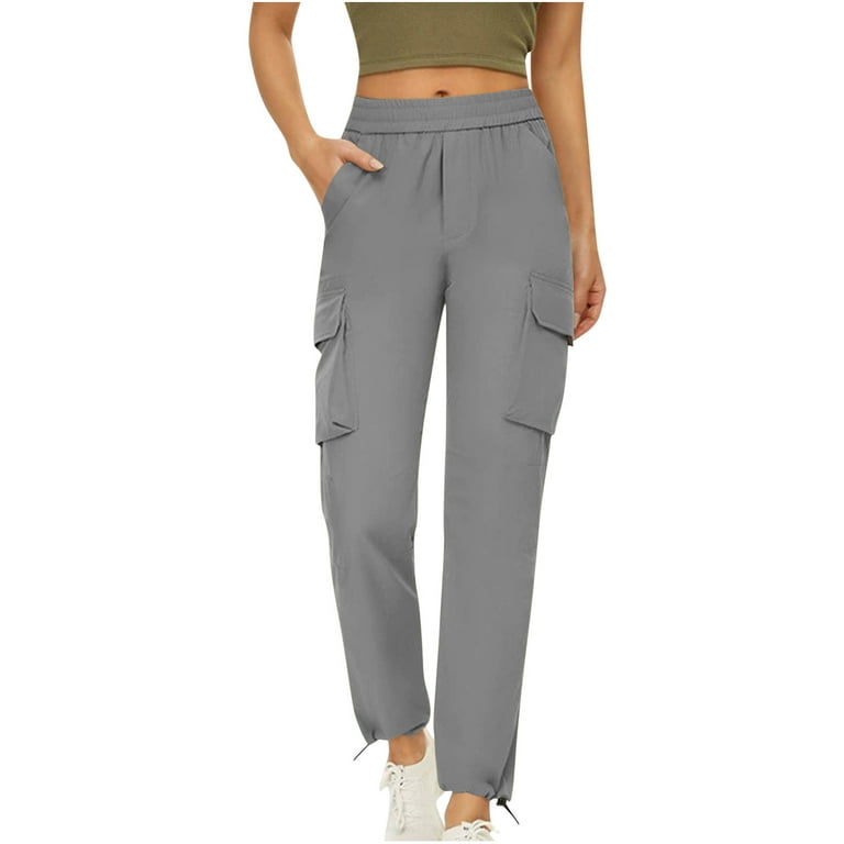 Womens Cargo Pants with Pocket Quick Dry Workout Athletic Joggers