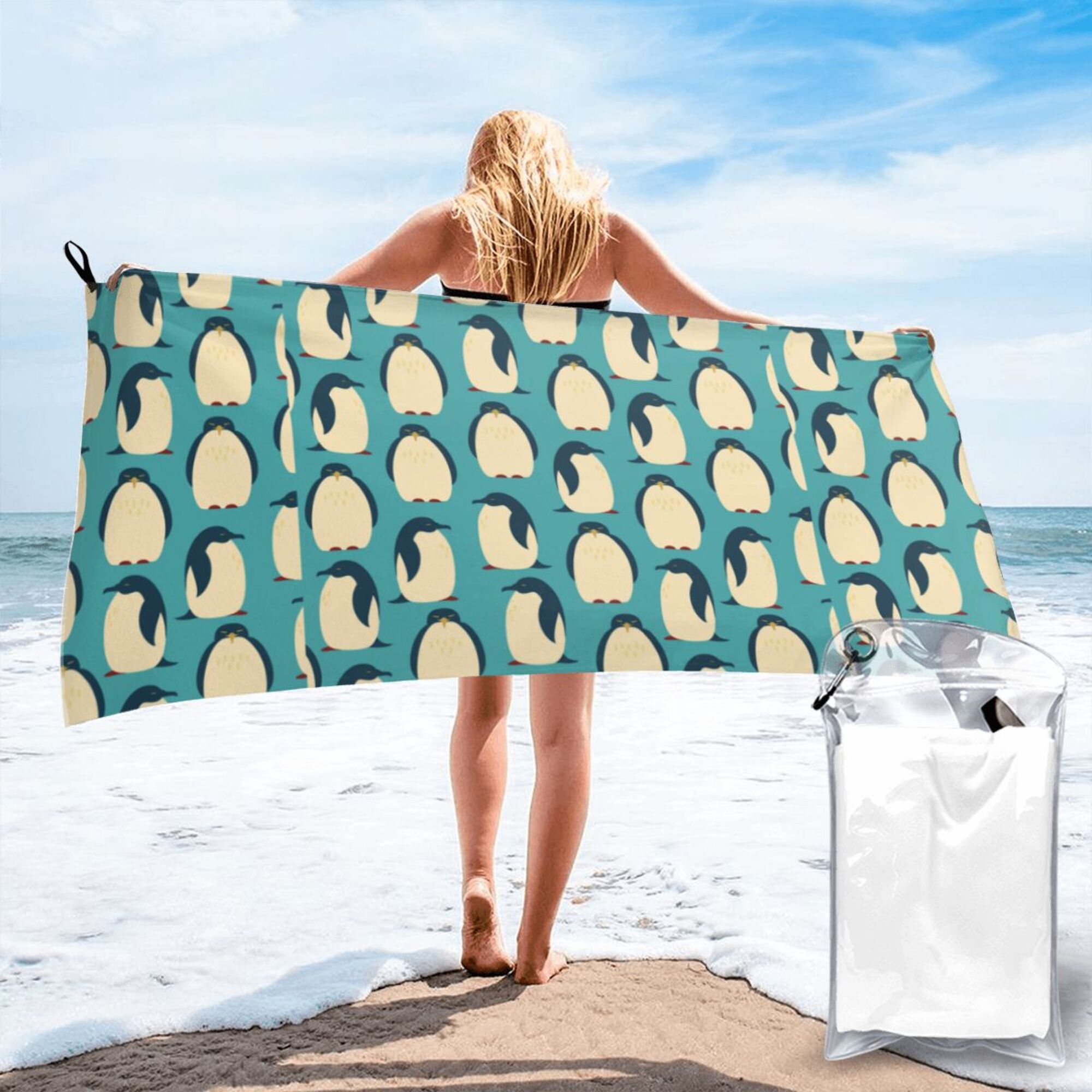 Quick Dry Towel Funny Penguin Quick Dry Microfiber Soft And Absorbent Bath Towel Outdoor Travel Oversized Beach Towel For Adults Kids Walmart
