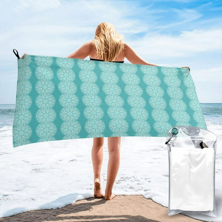 Quick Dry Towel Turquoise Mandala Quick Dry Microfiber Soft And Absorbent Bath Towel Outdoor Travel Oversized Beach Towel For Adults Kids Walmart