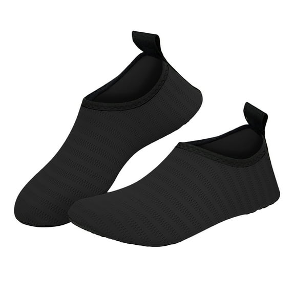 Quick-Dry Water Socks Barefoot Shoes for Water Sports Yoga Exercise Men Women, Black