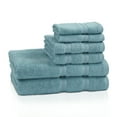 thumbnail image 1 of Quick Dry Zero Twist Cotton 6-Piece Towel Set, Turquoise by BNM, 1 of 4