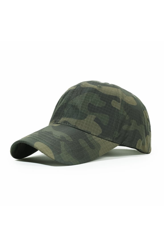 Quick-Drying Baseball Cap Unisex Adjustable Snapback Camo Sun Hat Multicam Style Caps for Hunting Fishing Camping Black One Size