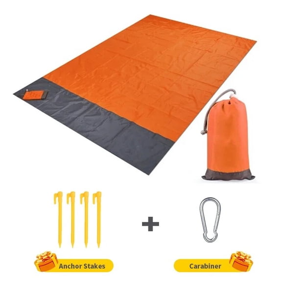 Quick-Drying Beach Blanket with Sandproof 200 X Beach Mat 140cm; Typpkmm