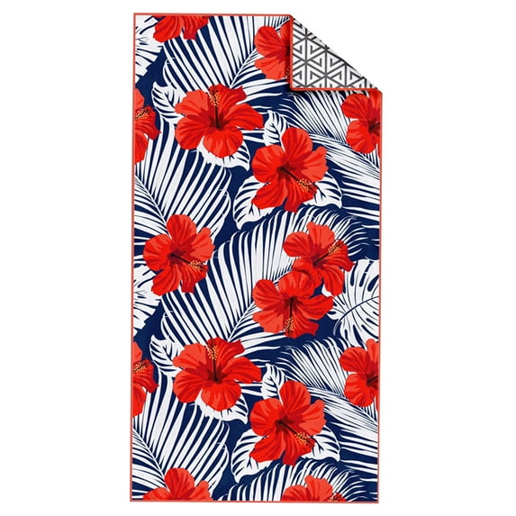 Quick Drying Beach Towel for Travel - Extra Large 80×160cm Oversized Swim, Pool, Yoga, Traveling - Pattern 1