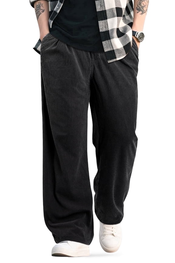 Men's Casual Fashion Soft Corduroy Wide-Leg Pants