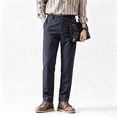thumbnail image 1 of GINGTTO Men‘s Stretch Pinstripe Chino Pants, Slim Fit, 1 of 7