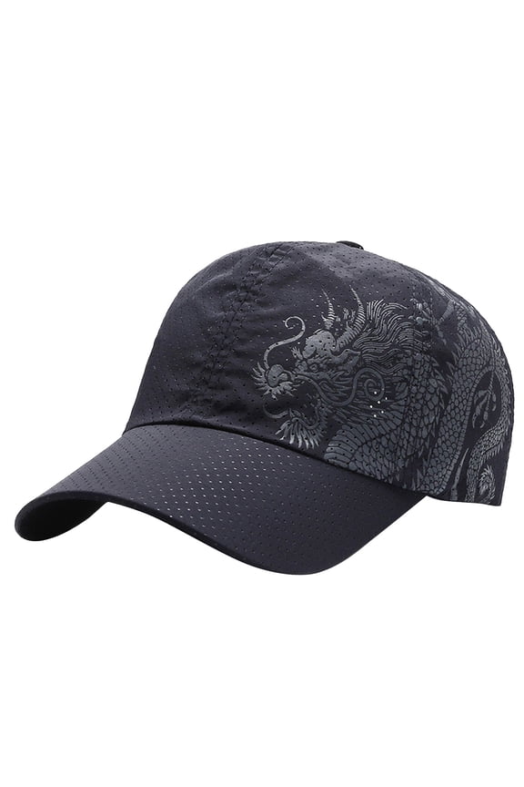Quick Drying Comfy Dragon Print Outdoor Sunshade Baseball Hat