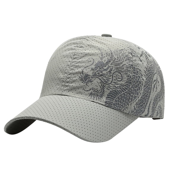 Quick Drying Comfy Dragon Print Outdoor Sunshade Baseball Hat