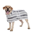 thumbnail image 1 of Quick Drying Dog Bathrobe, Striped Pet Drying Towel Gown with Adjustable Waist Strap, Super Absorbent Microfiber Robe for Small to Large Dogs, 1 of 18