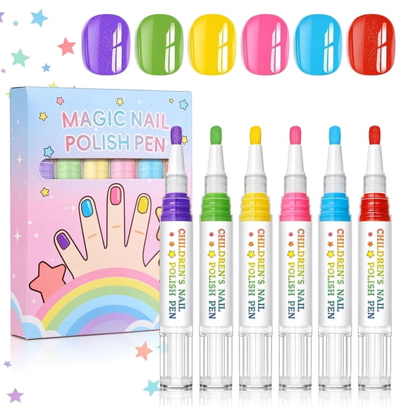 Quick Drying Peelable Water-Based Nail Art Pen Set, Odorless Non-Toxic Peel Off Nail Decor, No UV Lamp Needed for Nail DIY