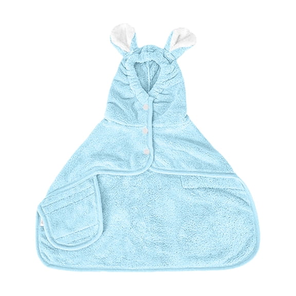 Quick Drying Pet Bathrobe and Towel Set with Adjustable Hat Coral Absorbent Robe for Dogs Post Bath Pool Beach Use