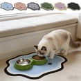 thumbnail image 1 of Quick-Drying Pet Feeding Mat - Absorbent Non-Slip Bowl Mat for Cats & Dogs, Waterproof Pet Food & Water Dispenser Mat, Easy-to-Clean Indoor Pet Mat for Mess-Free Feeding, 16*12in, Green, 1 of 7