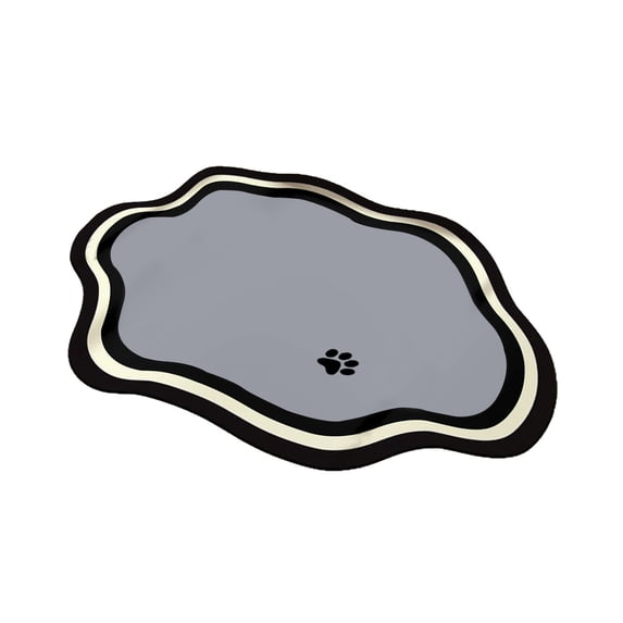Quick-Drying Pet Feeding Mat, Super Absorbent Dog Bowl Mat for Food and Water, Non-Slip Rubber Backing Waterproof Pet Place Mat, Mess-Free Floor Protector for Cats and Dogs, 16x12"