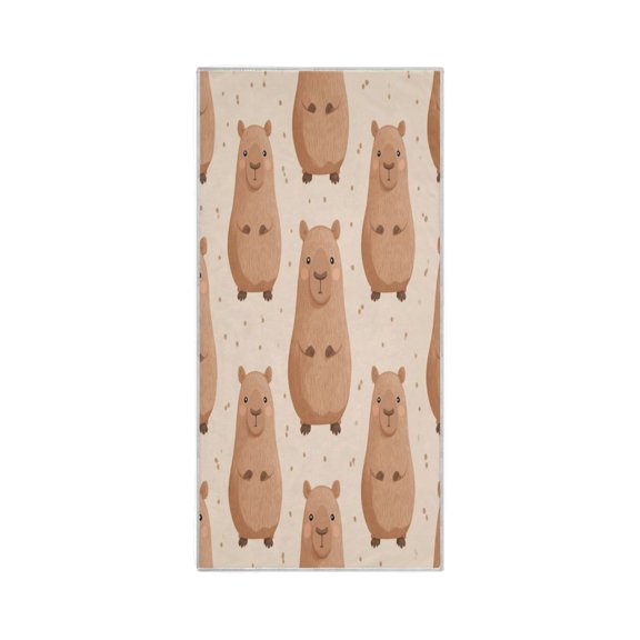 Quick-Drying Towel 30 x 15 Inch Bath Towels Sport Towel Water Absorption Easy to Store and Carry Capibara Cute