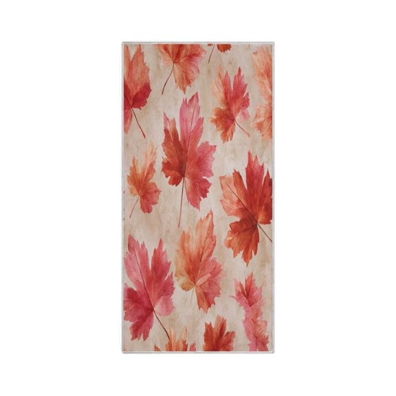 Quick-Drying Towel 30 x 15 Inch Bath Towels Sport Towel Water Absorption Easy to Store and Carry Cartoon Red Maple Leaf