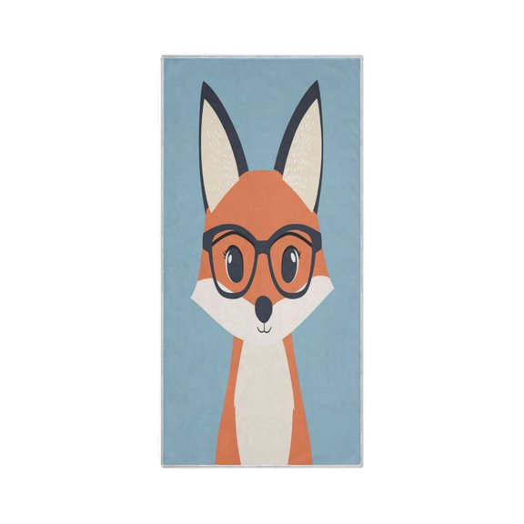 Quick-Drying Towel 30 x 15 Inch Bath Towels Sport Towel Water Absorption Easy to Store and Carry Cute Pretty Fox
