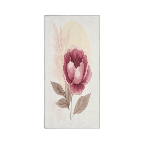 Quick-Drying Towel 30 x 15 Inch Bath Towels Sport Towel Water Absorption Easy to Store and Carry Pretty Deep Pink Flowers