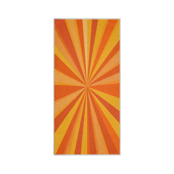 Quick-Drying Towel 30 x 15 Inch Bath Towels Sport Towel Water Absorption Easy to Store and Carry Pretty Orange Stripes