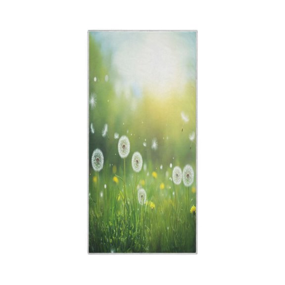 Quick-Drying Towel 30 x 15 Inch Bath Towels Sport Towel Water Absorption Easy to Store and Carry Pretty White Dandelion