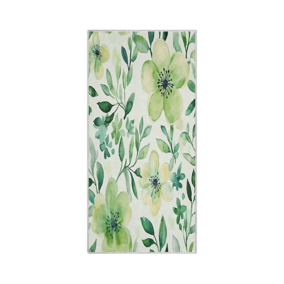 Quick-Drying Towel 30 x 15 Inch Bath Towels Sport Towel Water Absorption Easy to Store and Carry Vibrant Turquoise Flowers